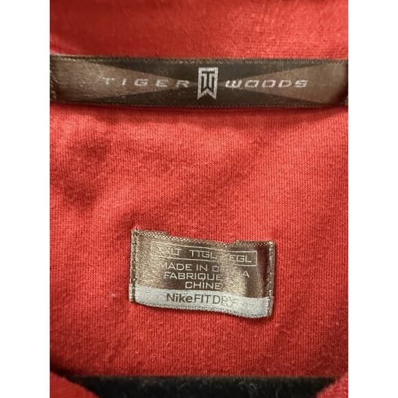 Tiger Woods Collection‎ Nike Shirt Golf Red Collar  XXLT - Picture 3 of 12